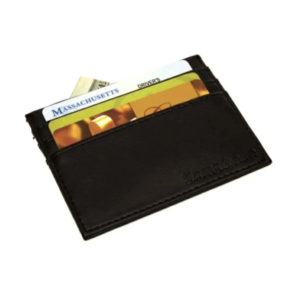 NEW Samsonite Black RFID 6 Card Slots Holder (Travel Minimalist Wallet), Unisex
